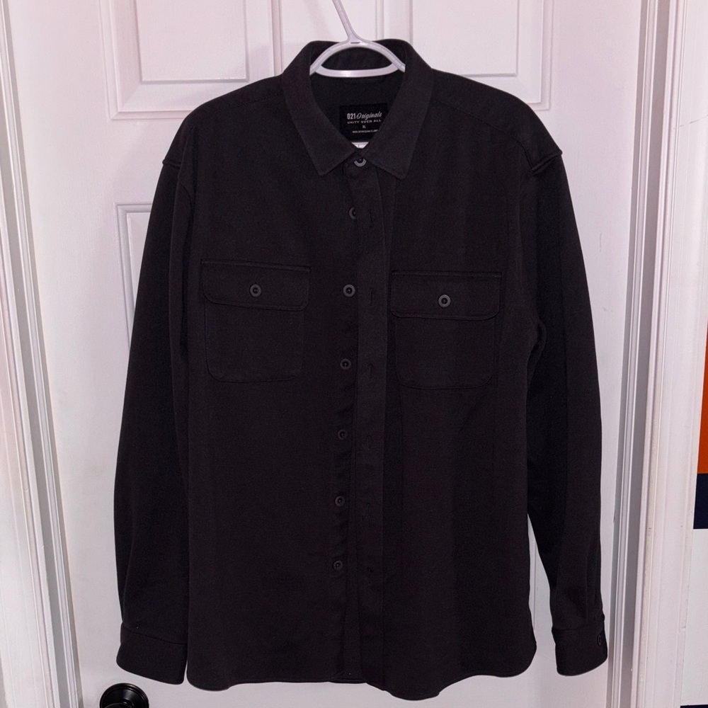 021 ESSENTIAL OVERSHIRT - Charcoal Gray